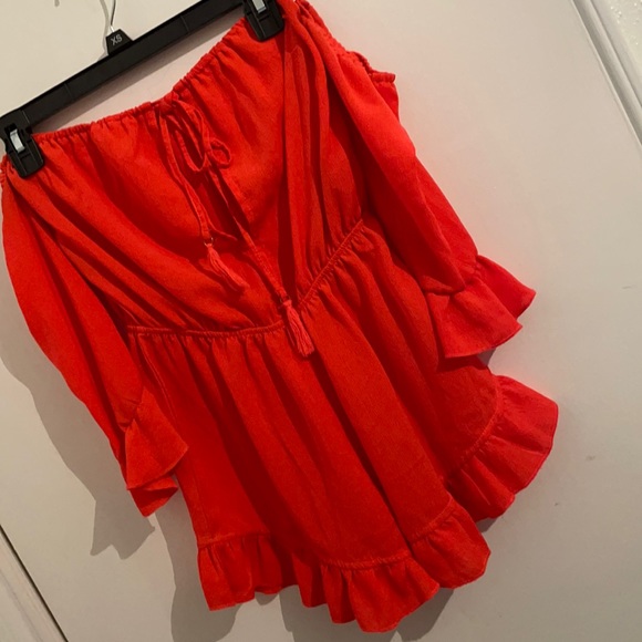 Womens Bright Orange Cover-up - Picture 1 of 3